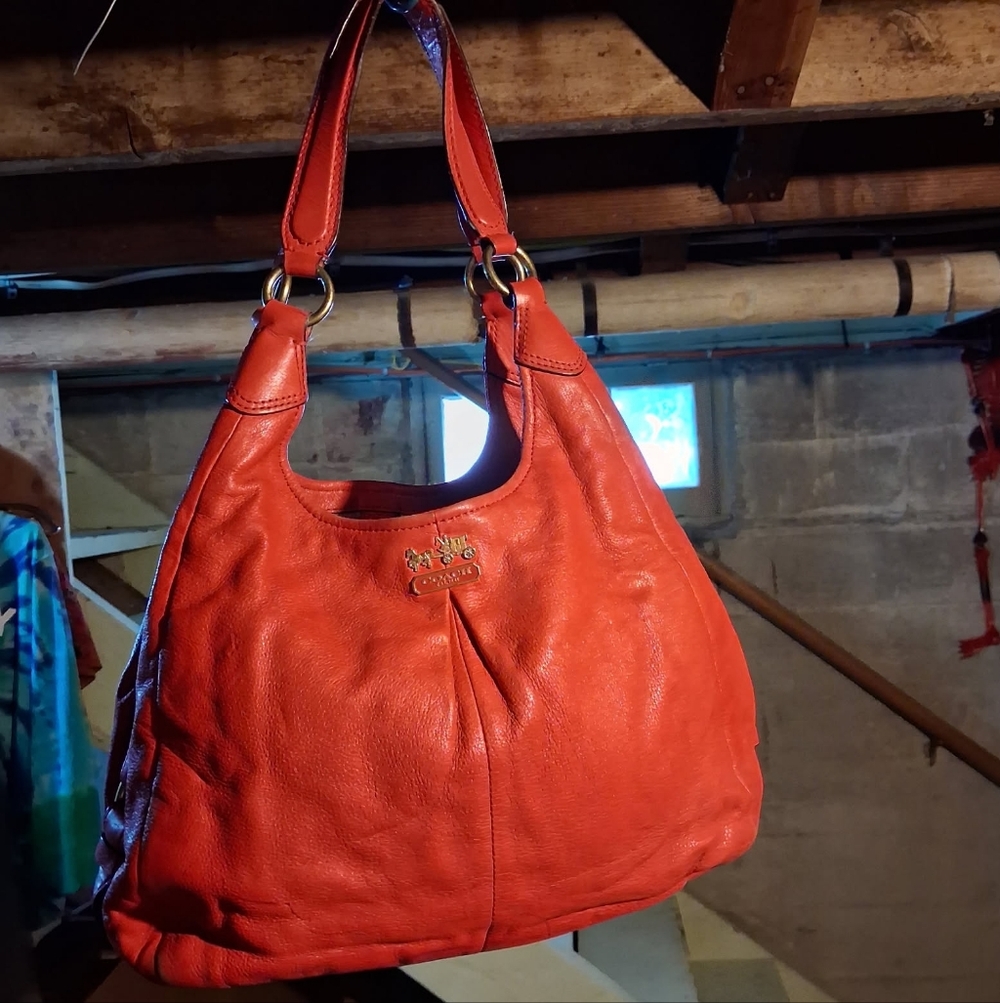 Coach Pink Leather Shoulder Bag